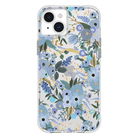Case-Mate Rifle Paper MagSafe Case for iPhone 15 Plus (Blue)