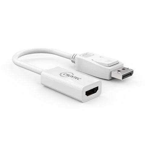 Cruxtec DisplayPort Male to HDMI Adapter (DTH18-WH)