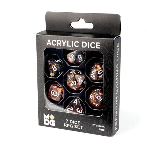 Fanroll By Metallic Dice Games MDG Eternal Fire 16mm Resin Dice Set