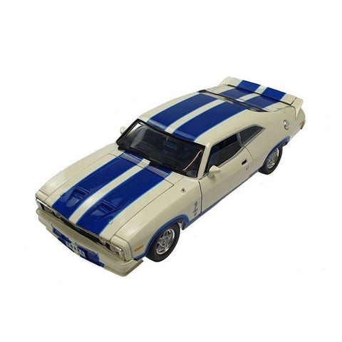 DDA Licensed 1:32 Scale Ford Falcon XC Cobra Option 96 White Blue Stripes Diecast Model Car