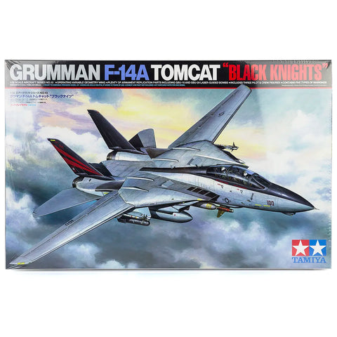 Tamiya 1/32 Grumman F-14A Tomcat Jet Scaled Plastic Model Kit - Black Knights