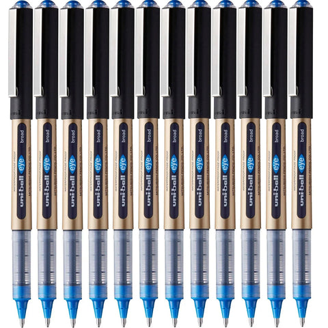 Uni-Ball UB150-10 Eye Liquid Ink Rollerball Pen Broad 1.0mm Box 12 (Blue)