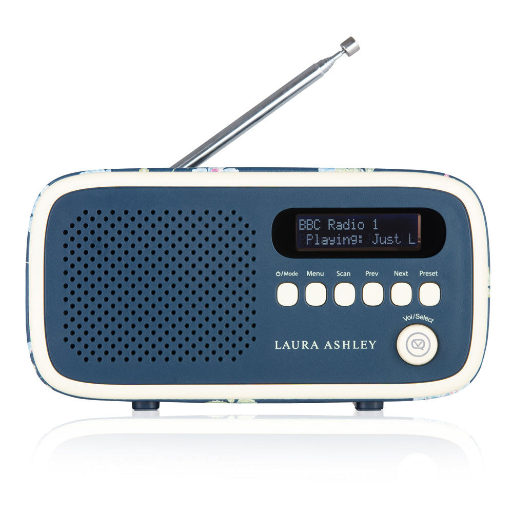 VQ Dexter DAB+ Portable Radio by Laura Ashley (Elveden Navy) - JB Hi-Fi
