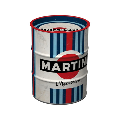 Nostalgic-Art Money Box Oil Barrel Martini L'Aperitivo 9.3x9.3x11.5cm