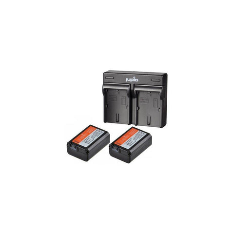 Jupio 2x Batteries 1080mAh & USB Dual Charger Kit For Sony NP-FW50