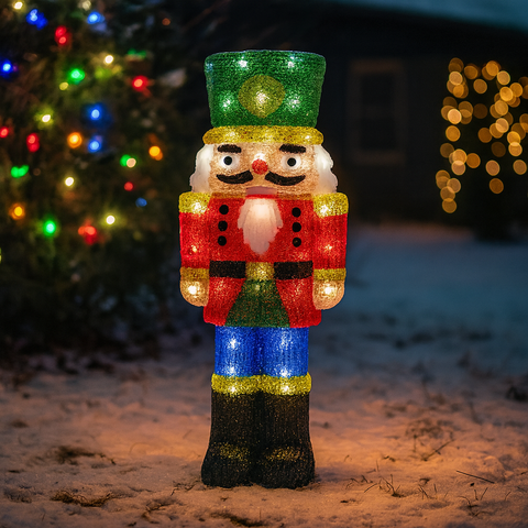 Lexi Lighting Acrylic Nutcracker Doll Christmas Lights