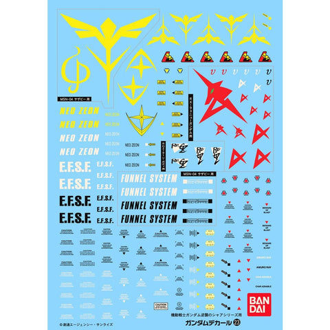 Bandai Gundam Decal 23 Mg Multiuse - Char's Counterattack
