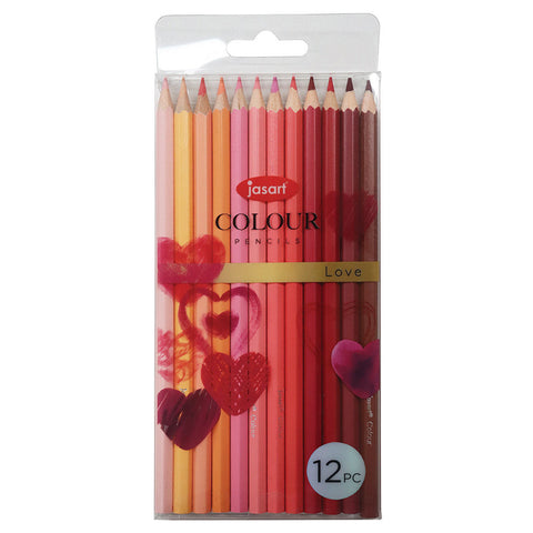Jasart Studio Art/Craft Colour Pencil Set (Love) [12-Pieces]