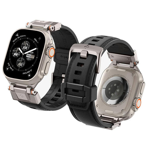 Spigen Apple Watch 49mm 46mm 45mm 44mm 42mm DuraPro Armor PU Band (Black)