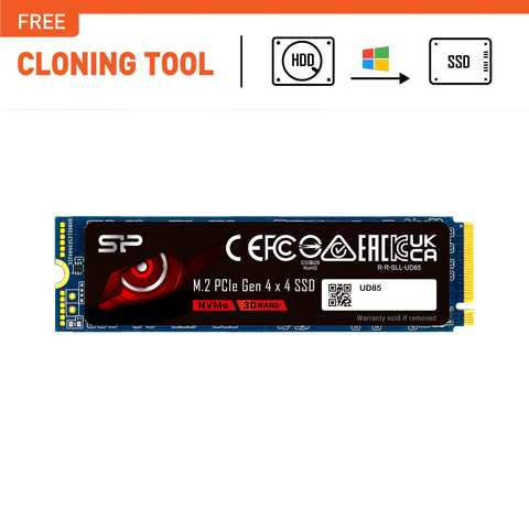 SP Silicon Power UD85 1TB PCIe Gen4 x4 NVMe M.2 2280 SSD, 3600MB/s Read, 2800MB/s Write - SP01KGBP44UD8505