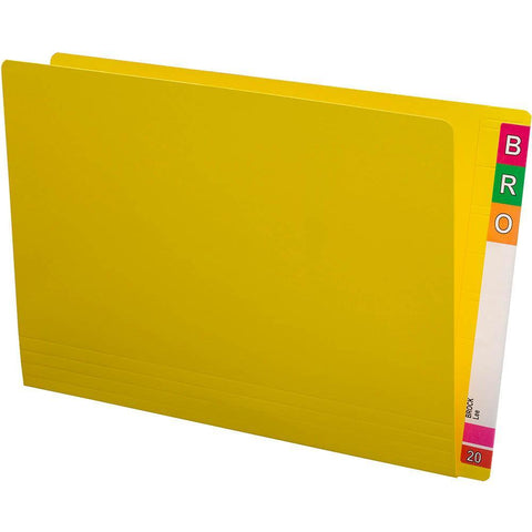 Avery 45413 Lateral File Extra Heavy Weight Foolscap Yellow Box 100