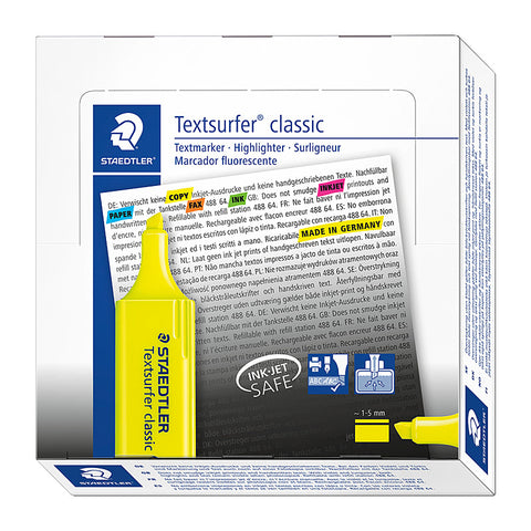 Staedtler Highlighter Textsurfer (Yellow) [Box 10]