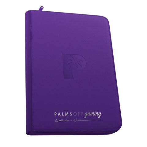Palms Off Gaming Collector's Series Card Loader TOP LOADER Clear Zip Binder - Purple