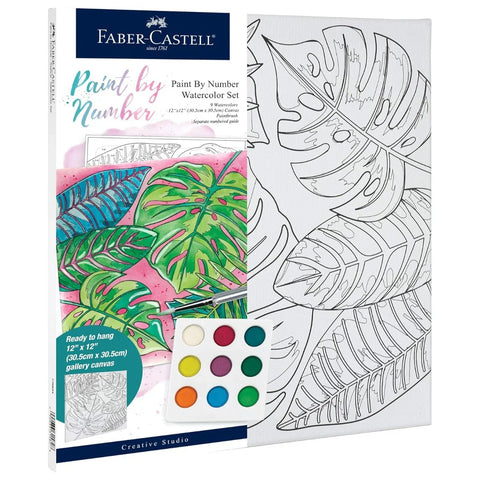 Faber-Castell Creative Studio Paint by Numbers Tropical Watercolour Set