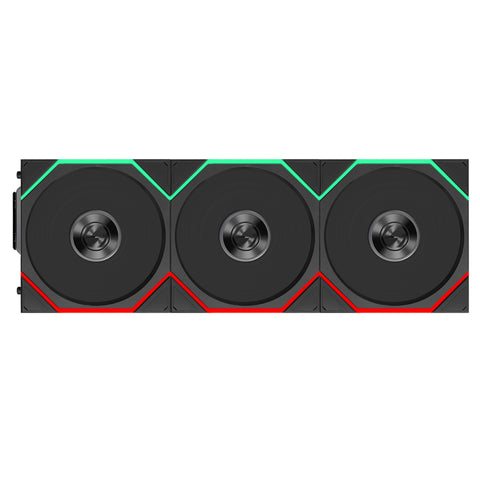 Lian Li Uni Fan TL Flex 2.4GHz Wireless 120mm Reverse Blade ARGB Fan 3 Pack - Black (12RTL1F3B)
