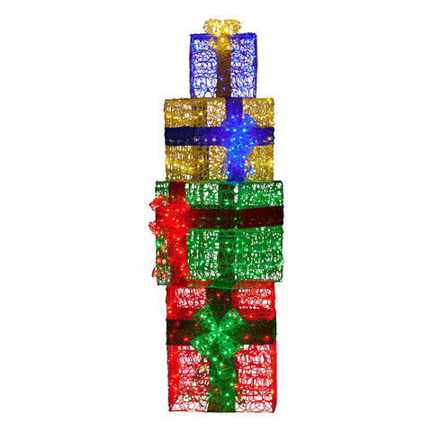 Christabelle 1.9m Christmas Gift Stack LED Lawn Decoration