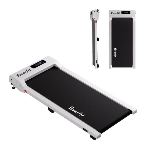Everfit 3 in 1 Walking Pad Treadmill 12% Incline Treadmills 38cm Belt White