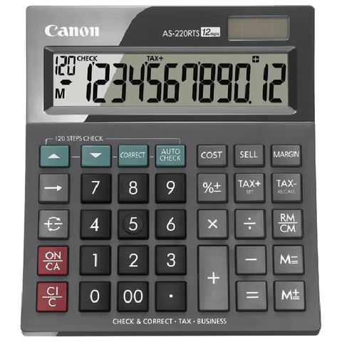 Canon AS-220RTS Desktop Tax Calculator 12 Digits