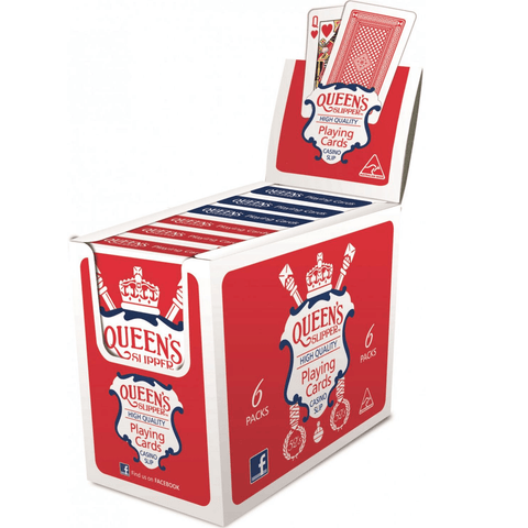 Queen's Slipper 52's Playing Cards 6 Decks Blue/Red Bulk