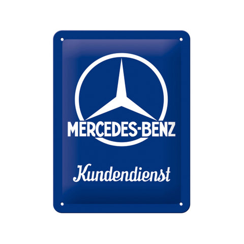 Nostalgic-Art 15x20cm Small Wall Hanging Metal Sign Plaque Mercedes Kundendienst