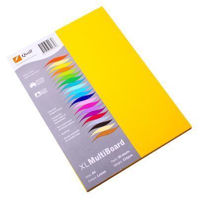 Quill XL Multiboard Paper 210GSM A4 Pack 50 (Lemon)