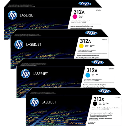 HP 312X/312A Toner Cartridge Bundle Set