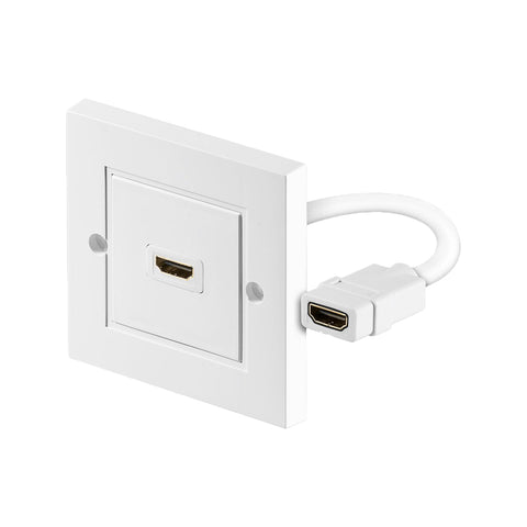 Goobay HDMI™ Wall Socket Gold-plated - White