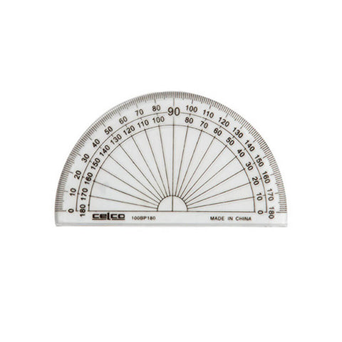 Celco 180 Degree Half Circle Protractor 10cm (Clear) - 50pcs