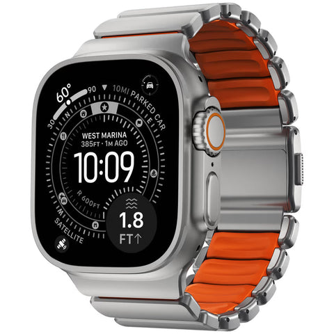 NOMAD Stratos - Apple Watch 49mm/ULTRA1&2 (Natural/Orange)