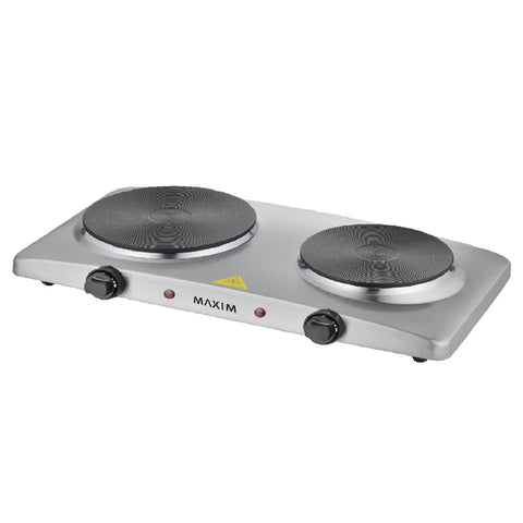 Maxim Kitchenpro 2400w Temperature Controlled Electric Portable Twin Hotplate