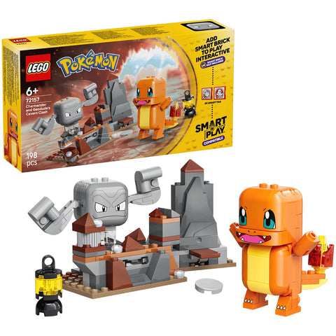 LEGO 72157 SMART Play Compatible Charmander and Geodude's Cavern Clash - Pokémon