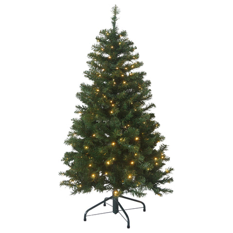 Christabelle 137cm Pine Slimline Christmas Tree with LED Lights