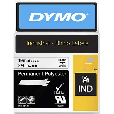 Dymo 18484 Rhino 19mm Industrial Tape (6 Pack)