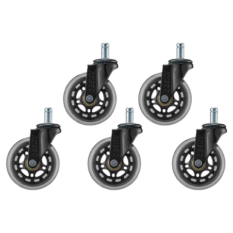 Desky Office Chair Caster Wheels - Clear