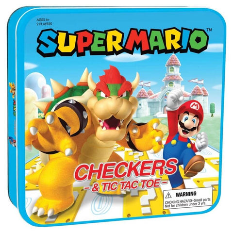 The Op Super Mario Checkers and Tic Tac Toe Bowser Board Game