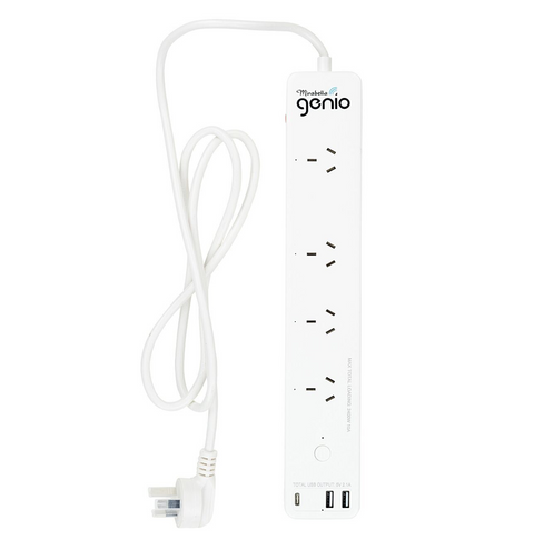 Christmas Warehouse - XMTY2361 Smart Mirabella Genio WiFi Powerboard | 4 Outlets & 3 USB Ports White