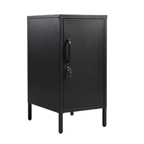 Desky Sidekick Metal Locker Cabinet - Black / Right Opening