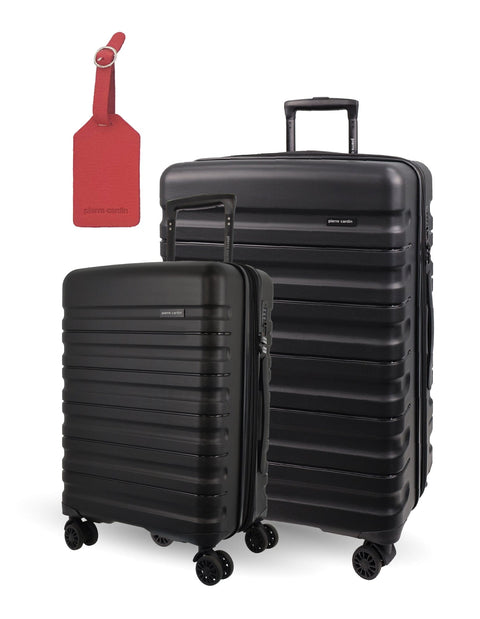 Pierre Cardin 2pc Hard-Shell Luggage Set - Black