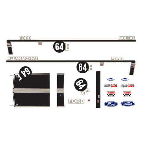 DDA 1:24 Scale #64E XW Ford Bathurst Decal Kit Accessory