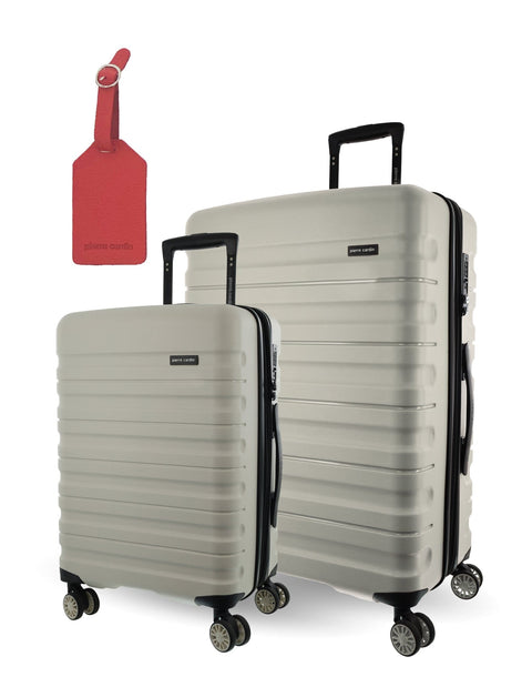 Pierre Cardin Hard-Shell Luggage Set (Medium & Cabin, Snow) 2-Pieces
