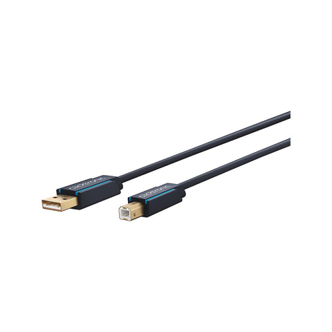 Clicktronic USB A to USB B Cable 2.0 3m (Black)