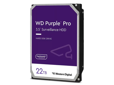 WD Purple Pro 22TB 7200RPM WD221PURP SATA 6GB/s 3.5" Surveillance Hard Drive