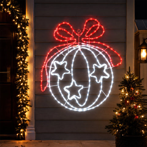 Lexi Lighting 79x74CM Christmas Bauble Silhouette