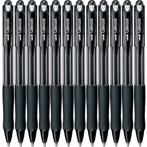 Uni-Ball SN-100 Laknock Ballpoint Pen 1.0mm Box 12 (Black)