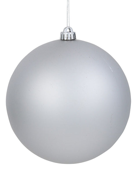 Christmas Warehouse - DECRBA25 Majestic Brushed Silver Large Display Bauble | 20cm Silver