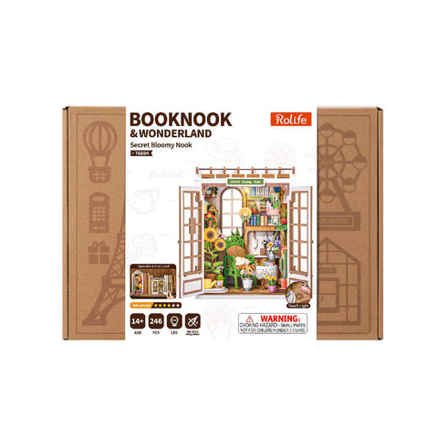 Robotime DIY Bookends Kit Bloomy Nook