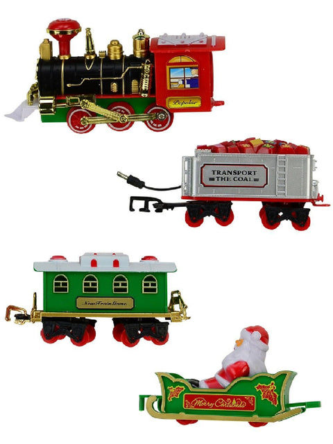 Christmas Warehouse - ANIMTR20 Santa Christmas Train In Your Tree | 12 Piece Set With Headlight & Tree Clamp Various