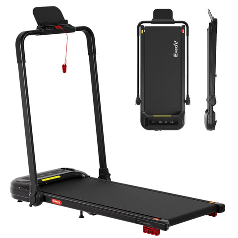Everfit Treadmill Electric Walking Pad with Incline Foldable for Home Gym (Black)