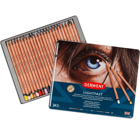 Derwent Lightfast Colour Pencils (24-Piece Tin Set)