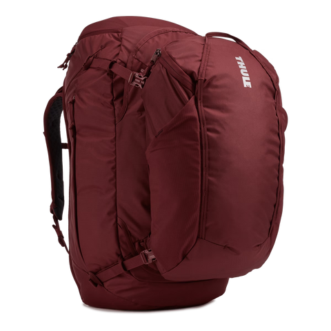 Thule 60L Womens 2-in-1 Landmark Adventure Travel Backpack Bag in Dark Bordeaux Red